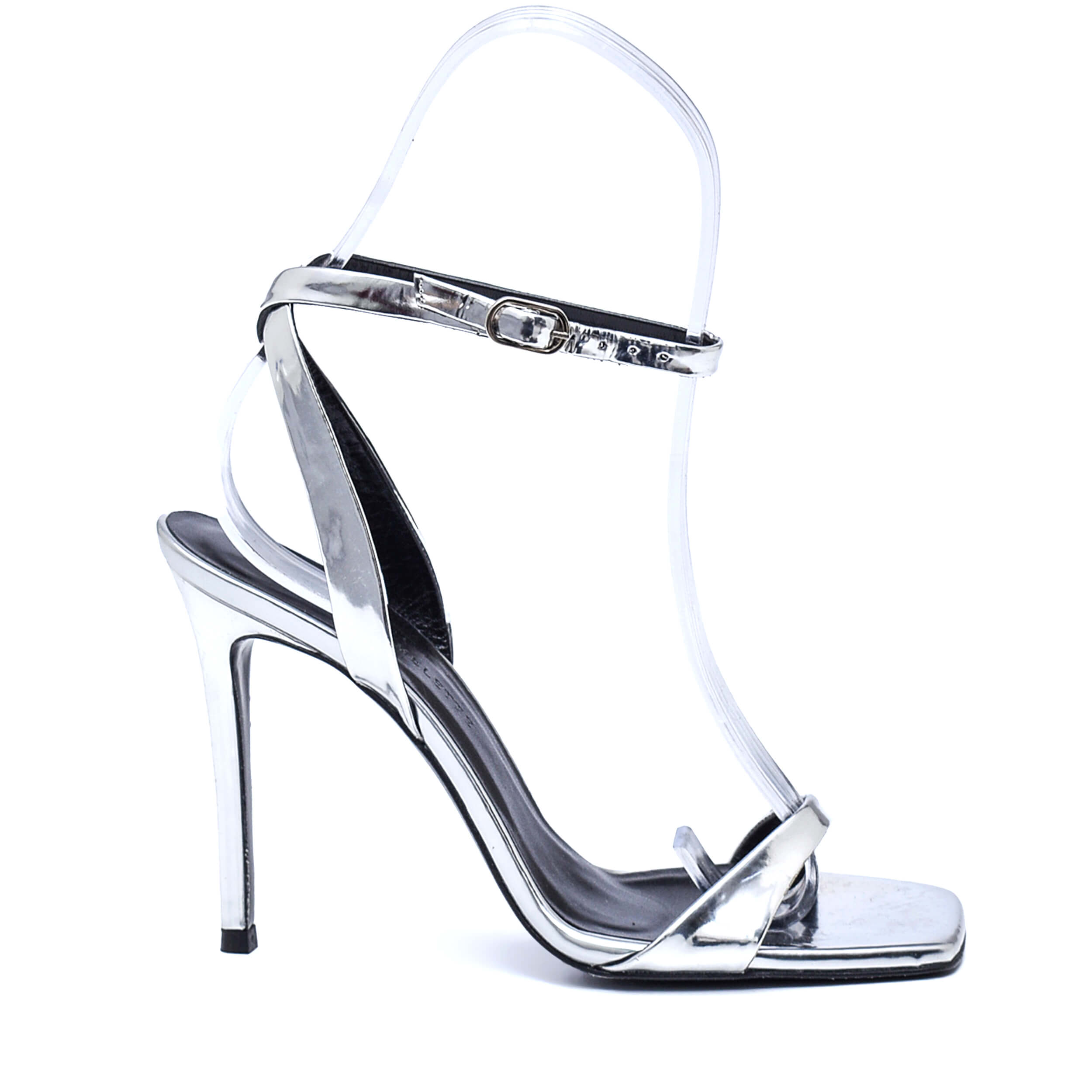 Beauty Omelette - Silver Anna Patent Leather Sandals / 38